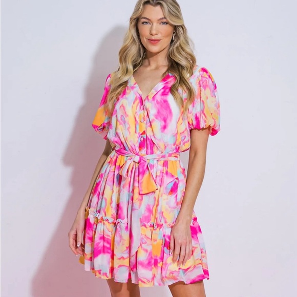 Floral Mini Dress - Picture 1 of 6